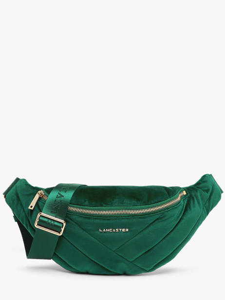 Sac Banane Lancaster Vert velvet matelasse 17