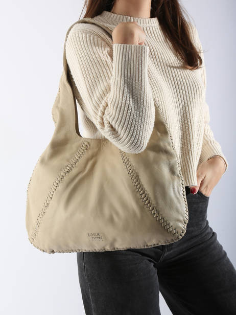 Shoulder Bag Milan Leather Basilic pepper Beige milan BMIL01 other view 1