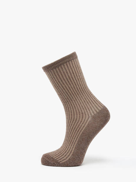 Chaussettes Pieces Beige socks women 17151110