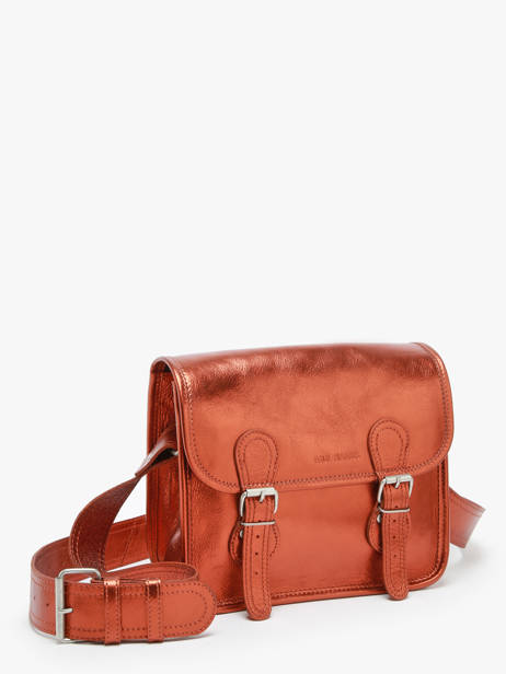 Small Leather La Sacoche Ginger Crossbody Bag Paul marius Orange ginger SACOSGIN other view 2