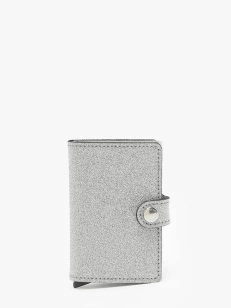 Card Holder Leather Secrid Silver glitter limited 00M