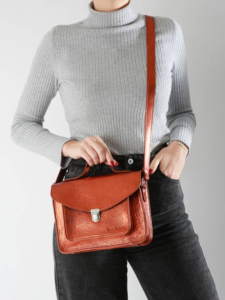 Leather Melle George Ginger Crossbody Bag Paul marius Orange ginger GEORGGIN other view 1