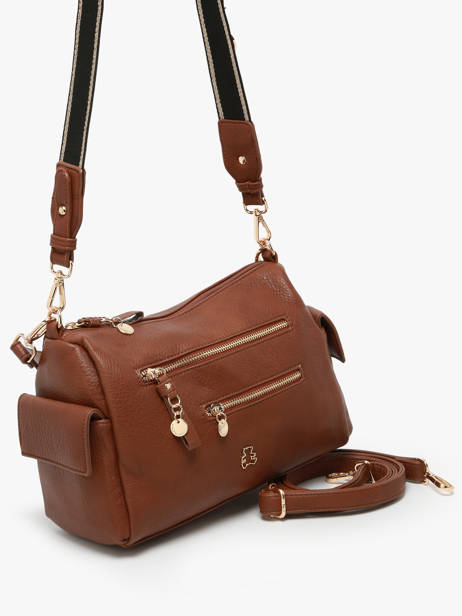 Sac Bandoulière Zip Lulu castagnette Marron zip WILLIS vue secondaire 1