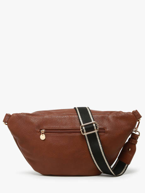 Sac Banane Lulu castagnette Marron zip VICK vue secondaire 3