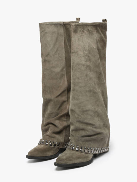 Boots In Leather N°6 Green women AN31 other view 2