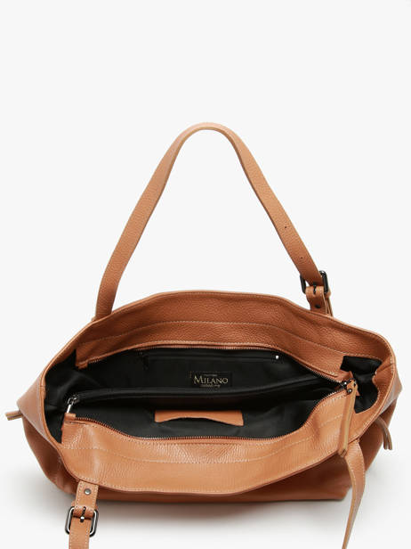 Sac à Main Caviar Cuir Milano Marron caviar CA24066 vue secondaire 3