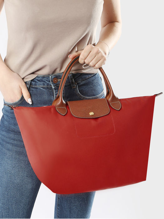 Longchamp Le pliage original Sacs porté main Rouge