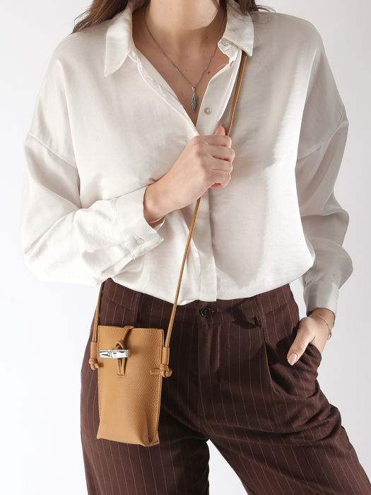 Longchamp Le roseau Ipod case / cd holder Brown