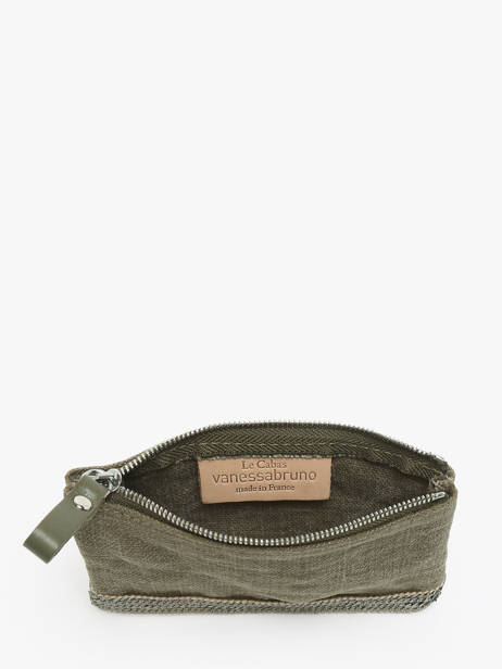 Coin Purse Le Cabas Linen Vanessa bruno Green cabas lin 31V42017 other view 1