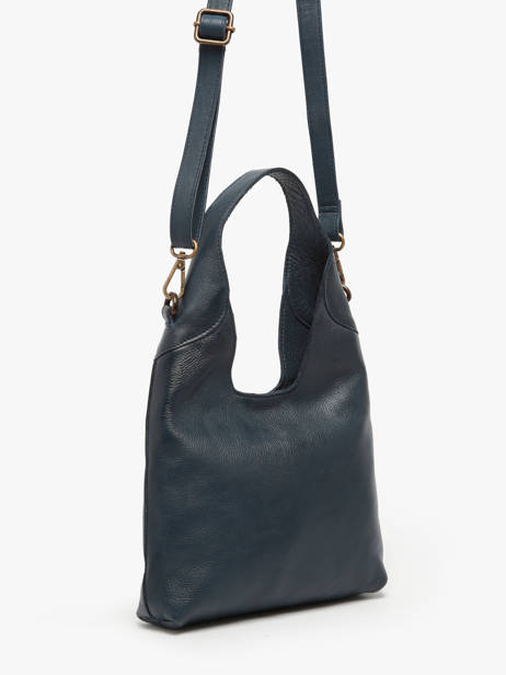 Shoulder Bag Cow Leather Basilic pepper Blue cow BCOW2S other view 2