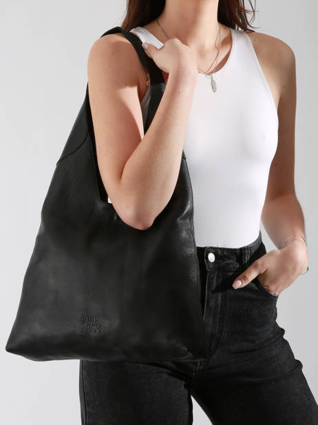 Shoulder Bag Cow Leather Basilic pepper Black cow BCOW2M other view 1