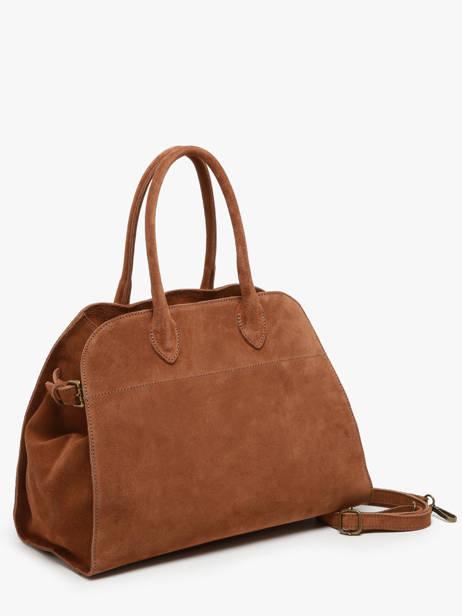 Sac Porté épaule Velvet Cuir Milano Marron velvet VE24118 vue secondaire 2