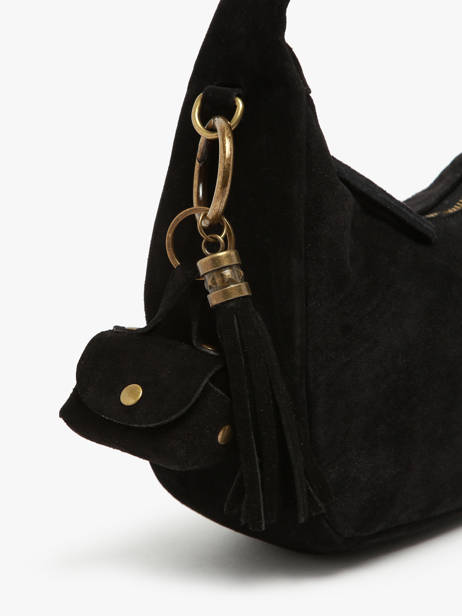 Porte-clefs Cuir Milano Noir velvet VE24112 vue secondaire 1