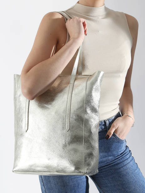 A4 Size Shoulder Bag Nine Leather Milano Gold nine NI24111 other view 1