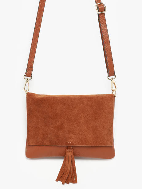 Sac Bandoulière Velvet Caviar Cuir Milano Marron velvet caviar VC24114 vue secondaire 2