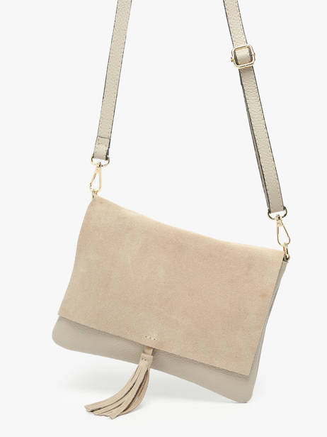 Shoulder Bag Velvet Caviar Leather Milano Beige velvet caviar VC24114 other view 2