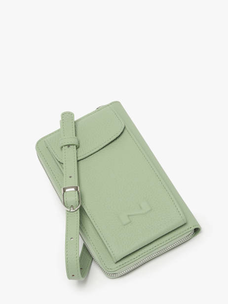 Leather Pocket Phone Pouch Nathan baume Green n city 3 other view 2