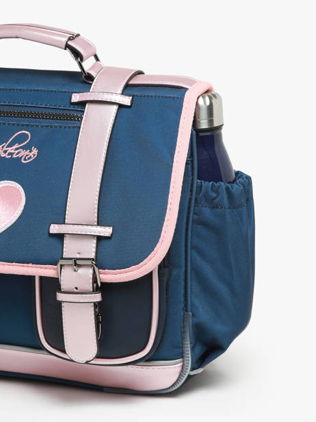 Wheeled Schoolbag 2 Compartments Cameleon Blue vintage fantasy PBVGCA35 other view 5