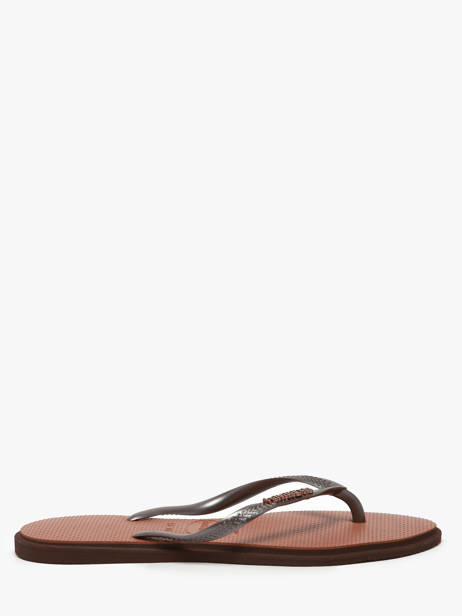 Flip Flops Havaianas Brown women 4149584F other view 1