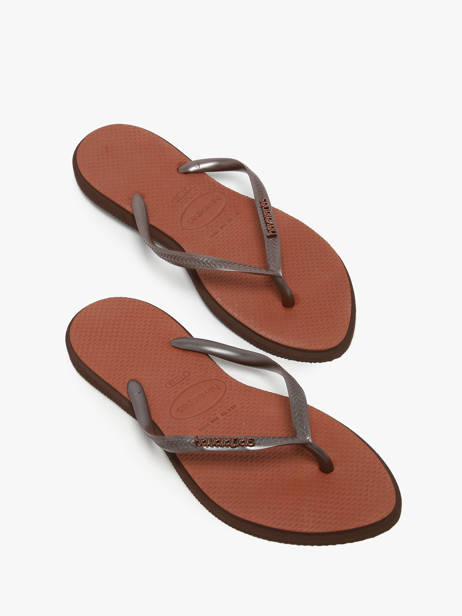 Flip Flops Havaianas Brown women 4149584F other view 2