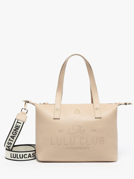 Shoulder Bag Logo Lulu castagnette Beige logo YVRAC