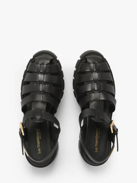 Sandales Bayla En Cuir Les tropeziennes Noir accessoires BAYLA vue secondaire 3