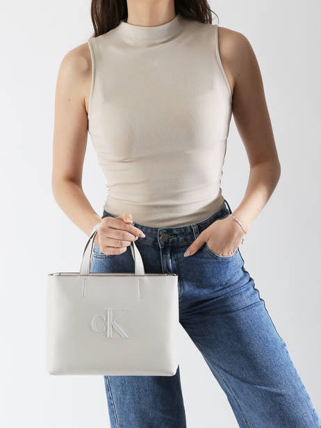 Satchel Sculpted Calvin klein jeans Beige sculpted 4K3111G other view 1