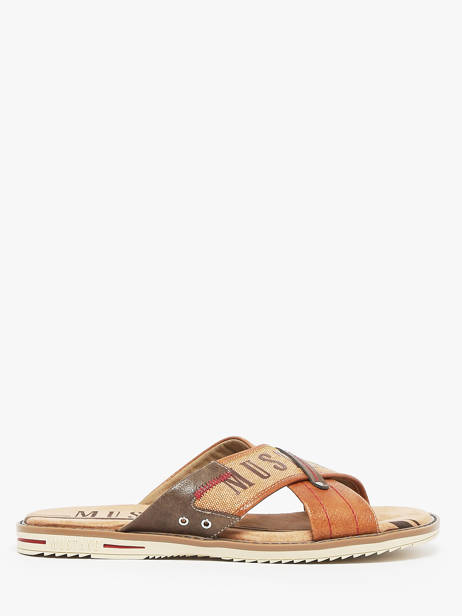 Slippers Mustang Brown men 4152705