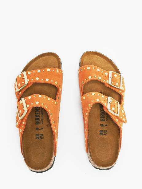 Mules En Cuir Birkenstock Orange women 1029513 vue secondaire 3
