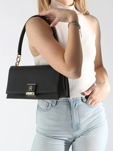 Sac PortÃ© Ã©paule Th Her Tommy hilfiger Noir th her AW17216 vue secondaire 1