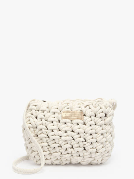 Sac Bandoulière Crochet Le voyage en panier Blanc crochet PM854