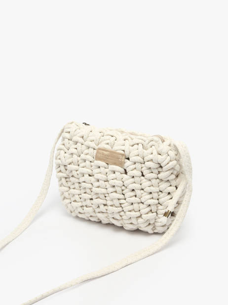 Sac Bandoulière Crochet Le voyage en panier Blanc crochet PM854 vue secondaire 2