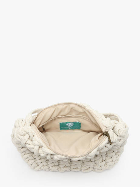 Sac Bandoulière Crochet Le voyage en panier Blanc crochet PM854 vue secondaire 3