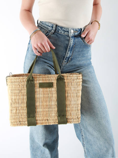 Handbag Estival Straw Le voyage en panier Green estival PM779 other view 1