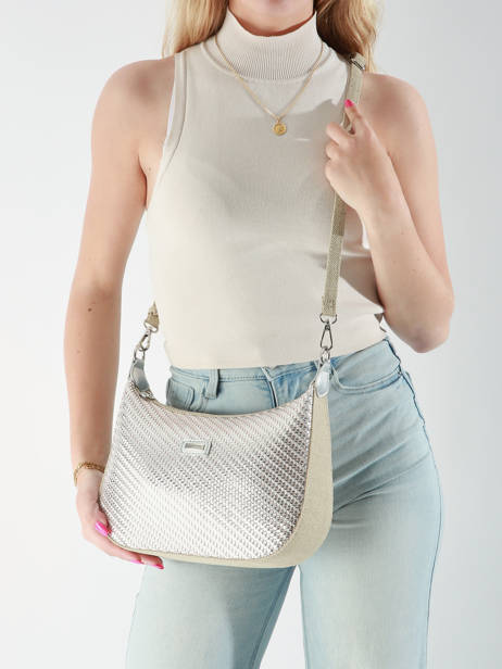 Sac BandouliÃ¨re Moana Les tropeziennes Argent moana TZ02 vue secondaire 1