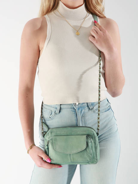 Sac Bandouliere Naina Cuir Pieces Vert naina 17063358 vue secondaire 1