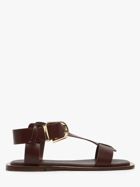 Sandales Daphne En Cuir Nuyou Marron accessoires 11013