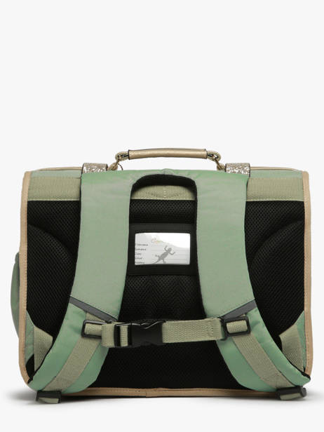 Satchel For Kids 2 Compartments Cameleon Green vintage fantasy CA38 other view 4