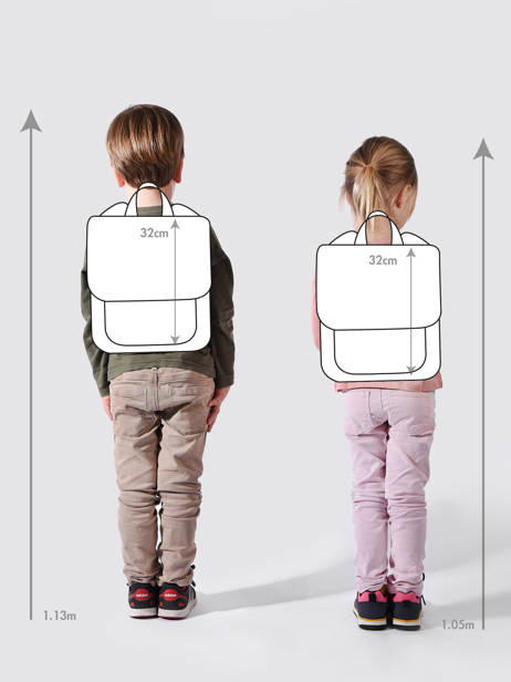 2-compartment Backpack Cameleon Blue vintage fantasy SD33 other view 1