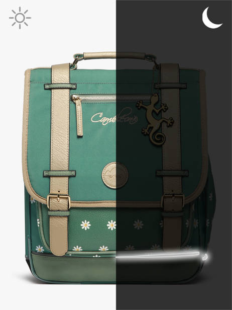 2-compartment Vintage Fantasy Backpack Cameleon Green vintage fantasy SD39 other view 8