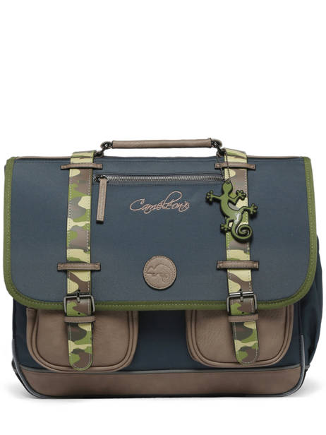 Satchel For Kids 3 Compartments Cameleon Gray vintage urban CA41 other view 7