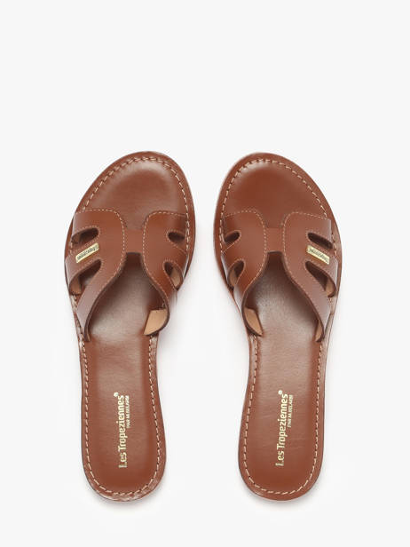 Mules Damia En Cuir Les tropeziennes Marron women DAMIA vue secondaire 4