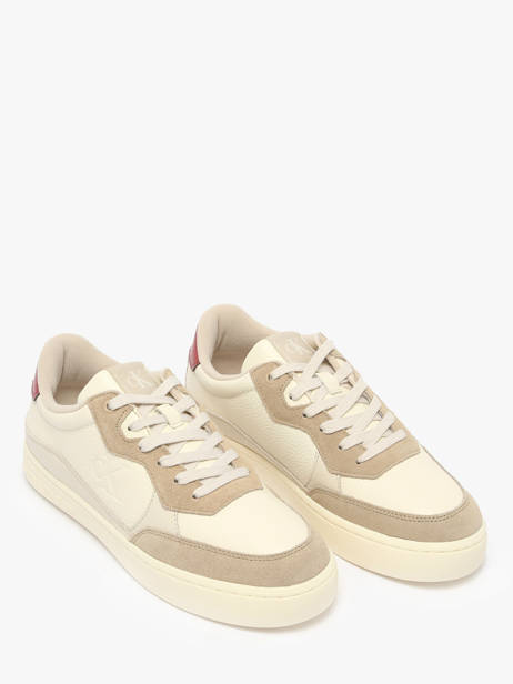 Sneakers En Cuir Calvin klein jeans Beige men 1153OLH vue secondaire 1