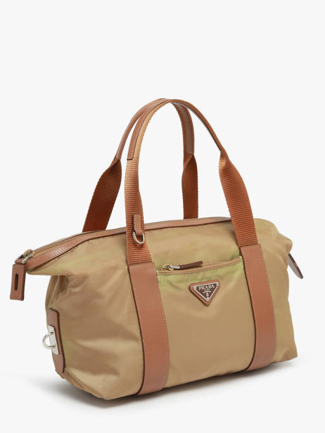 Sac à Main D'occasion Prada Tessuto Cuir Et Nylon Prada Beige second life 1210372 vue secondaire 3