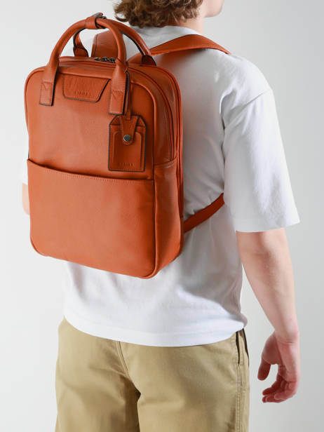 Leather Flandres Backpack Etrier Orange flandres EFLA8272 other view 1