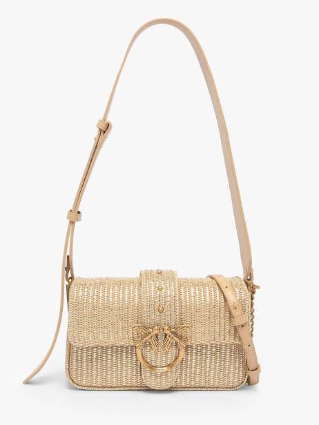 Sac Bandoulière Love Bag Icon Raphia Pinko Or love bag icon 4340A2CE