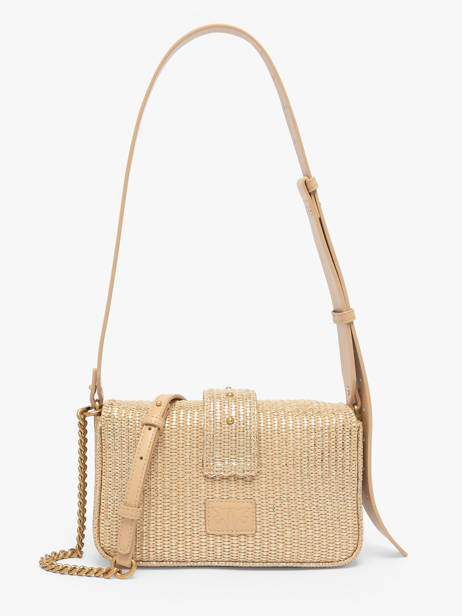 Sac Bandoulière Love Bag Icon Raphia Pinko Or love bag icon 4340A2CE vue secondaire 3
