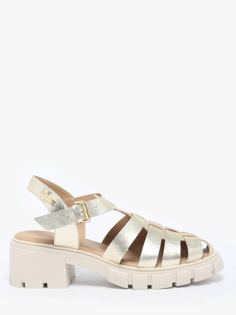 Sandals Bayla In Leather Les tropeziennes Gold accessoires BAYLA