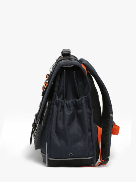 Cartable Enfant 3 Compartiments Cameleon Bleu vintage urban CA41 vue secondaire 2