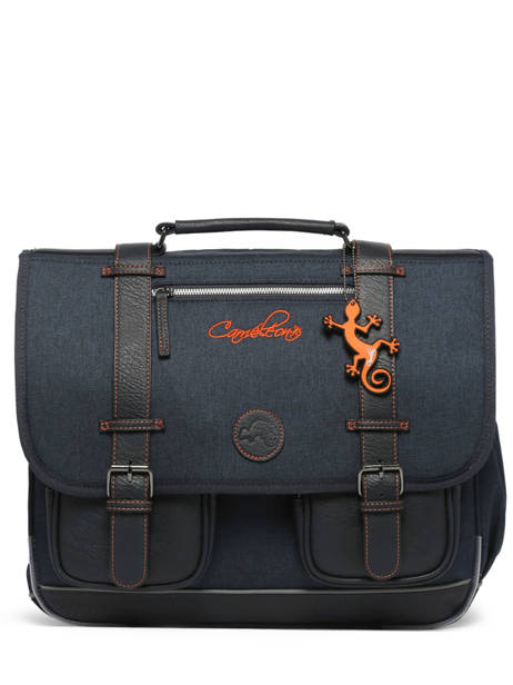 Cartable Enfant 3 Compartiments Cameleon Bleu vintage urban CA41 vue secondaire 7